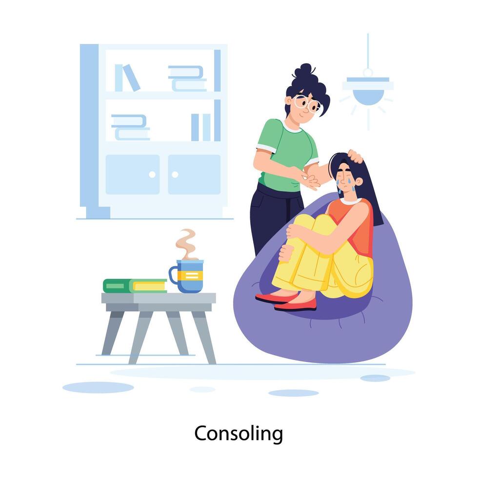 Trendy Consoling Concepts vector