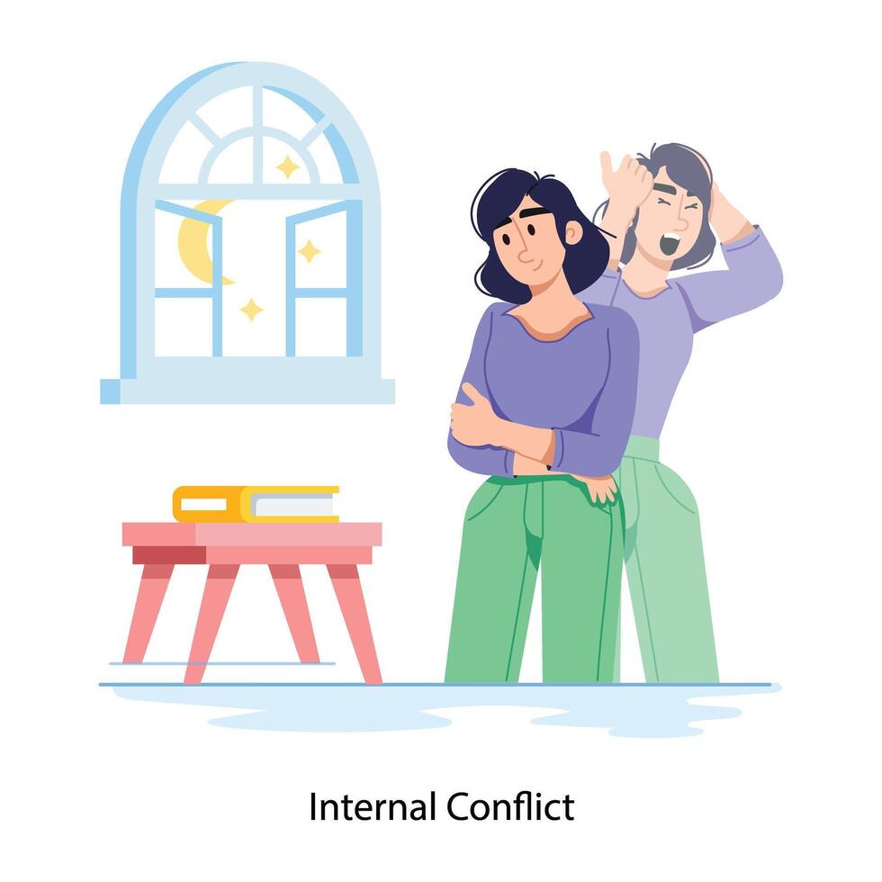 Trendy Internal Conflict vector