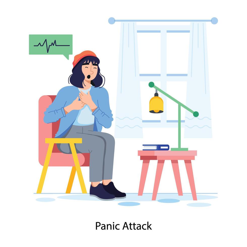 Trendy Panic Attack vector