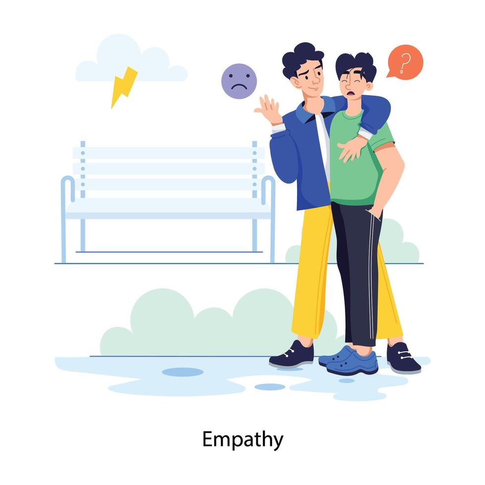 Trendy Empathy Concepts vector