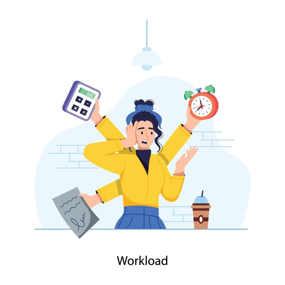 Trendy Workload Concepts vector