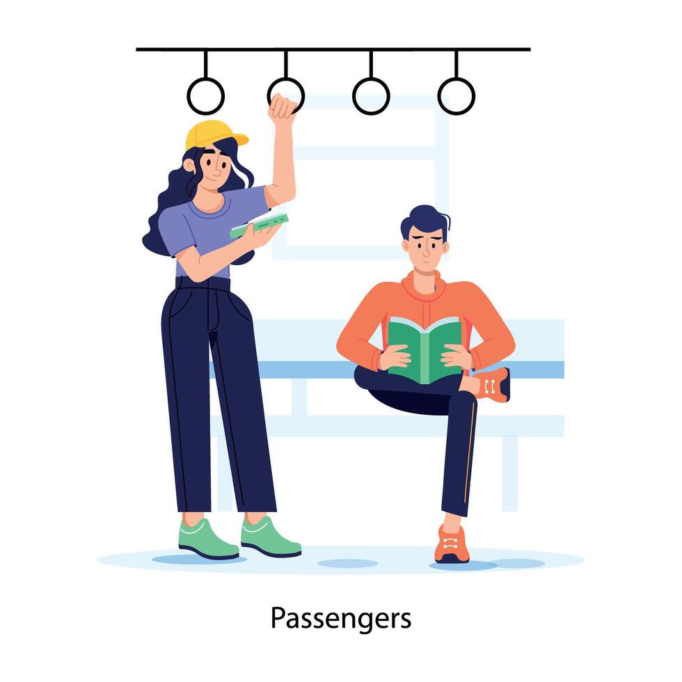 Trendy Passengers Concepts vector