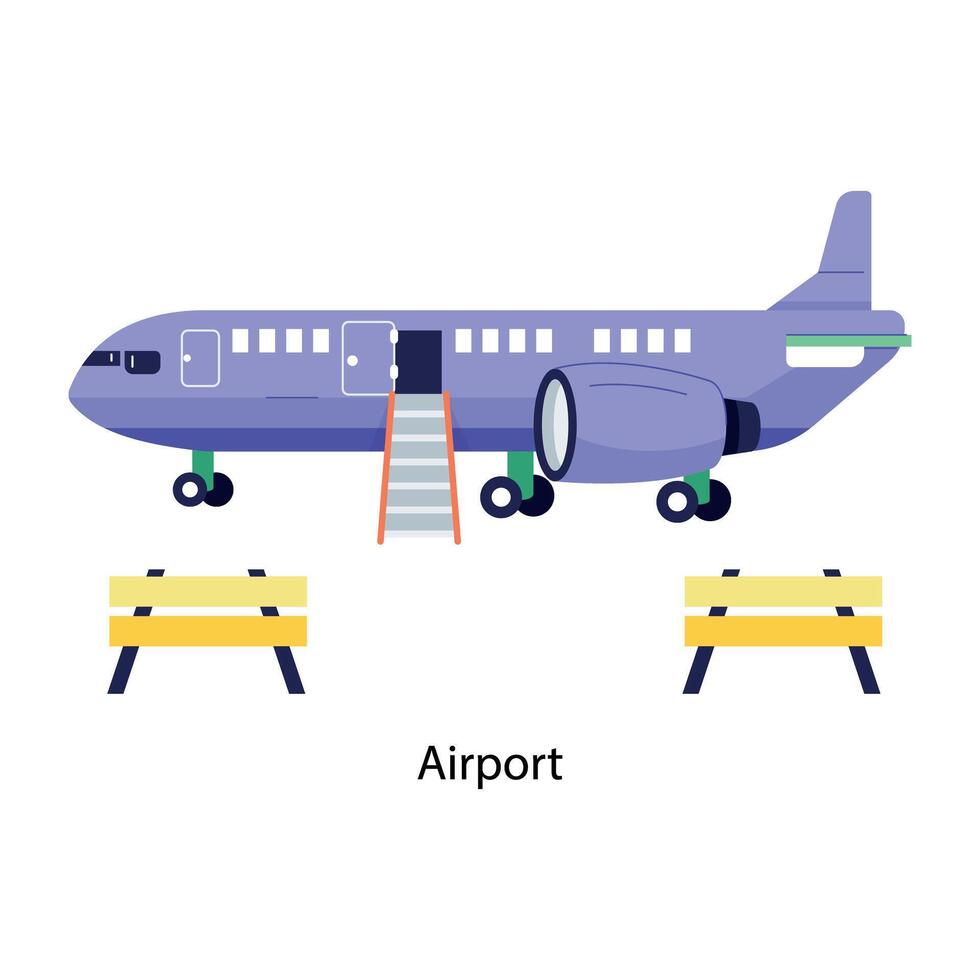 Trendy Airport Concepts vector