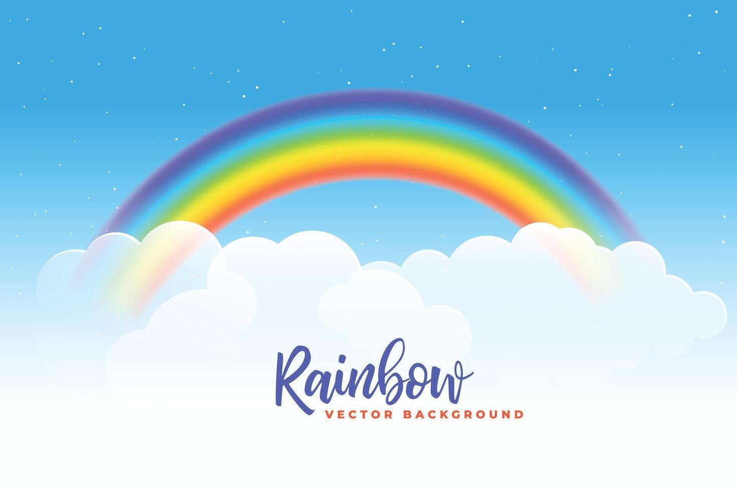 arco iris y nubes antecedentes diseño vector