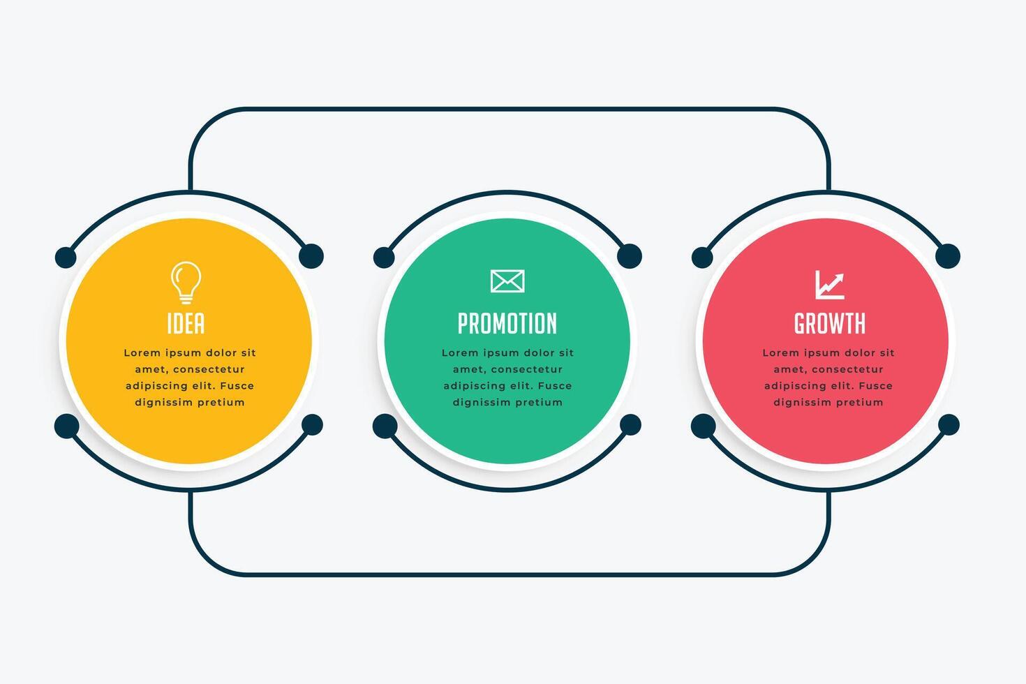 business infographic steps in line style vector