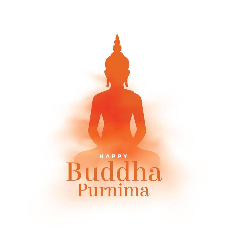 happy buddha purnima or vesak day greeting background design vector