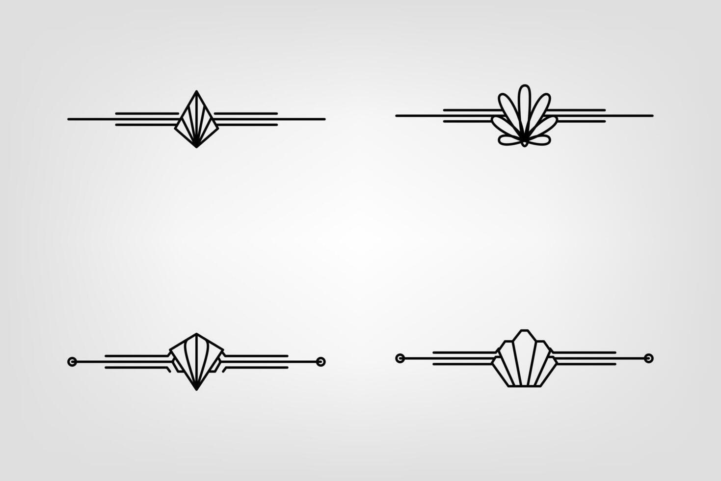 Arte deco línea borde. moderno Arábica oro marcos, decorativo líneas fronteras y geométrico dorado etiqueta marco diseño elementos vector