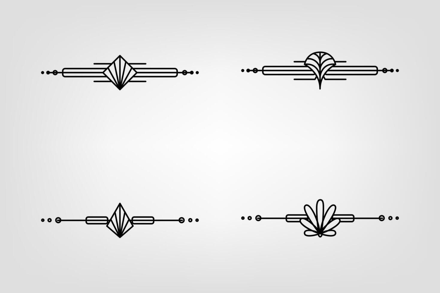 Arte deco línea borde. moderno Arábica oro marcos, decorativo líneas fronteras y geométrico dorado etiqueta marco diseño elementos vector