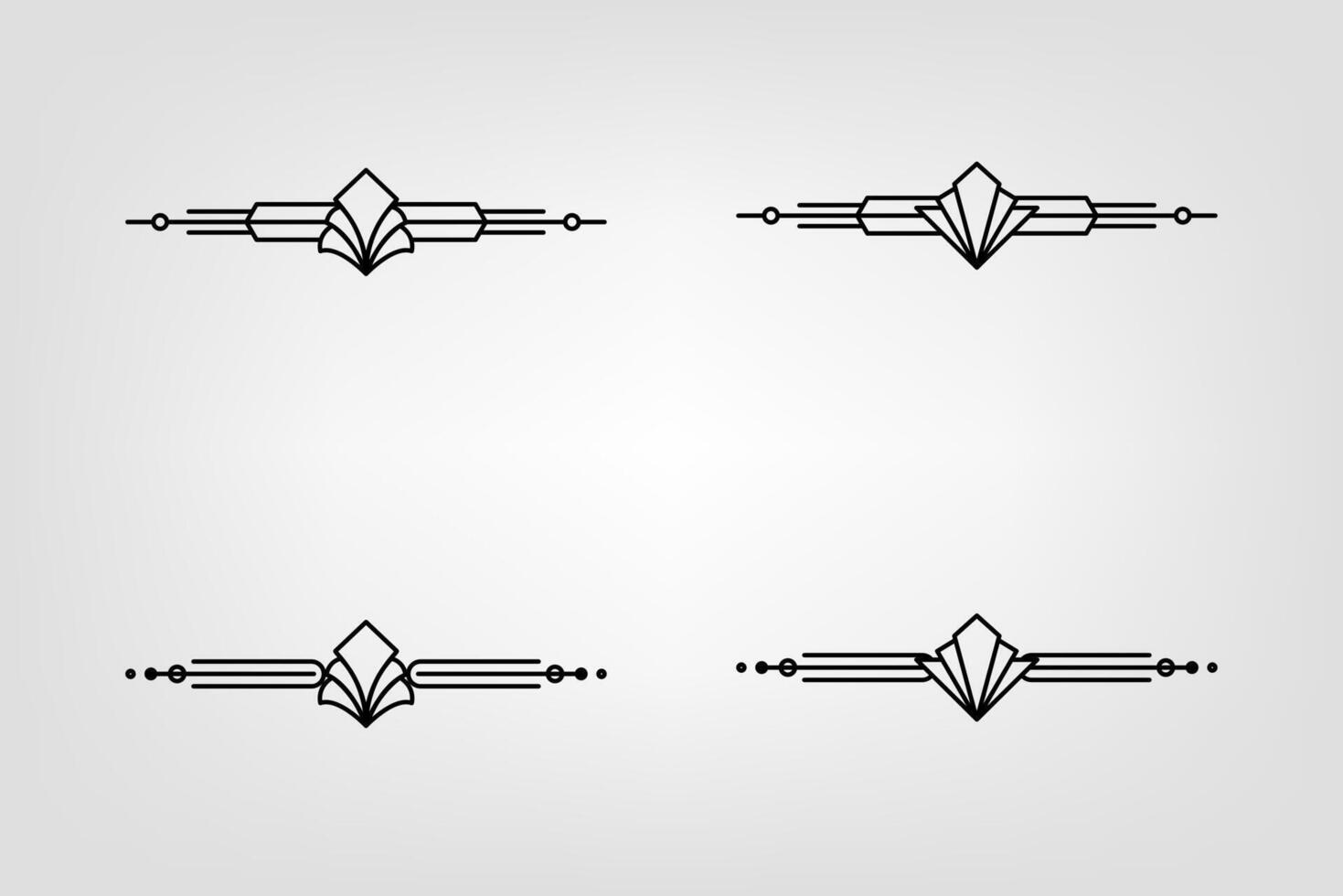Art deco line border. Modern arabic gold frames, decorative lines borders and geometric golden label frame design elements vector