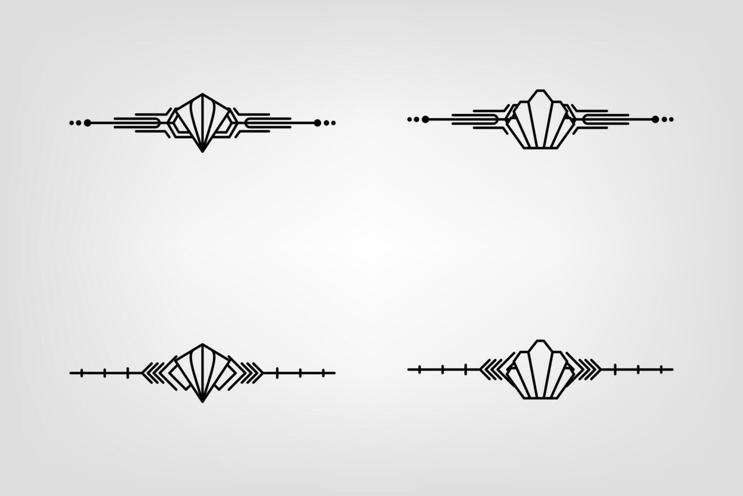 Arte deco línea borde. moderno Arábica oro marcos, decorativo líneas fronteras y geométrico dorado etiqueta marco diseño elementos vector