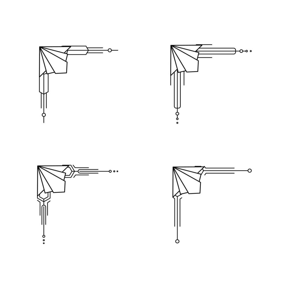 Arte deco línea borde. moderno Arábica oro marcos, decorativo líneas fronteras y geométrico dorado etiqueta marco diseño elementos vector