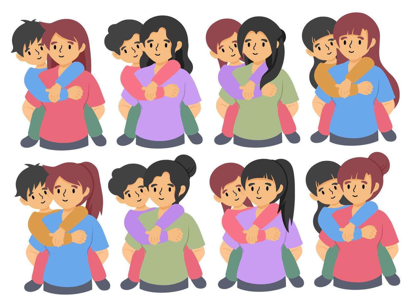 Mother holding kid or avatar icon illustration vector