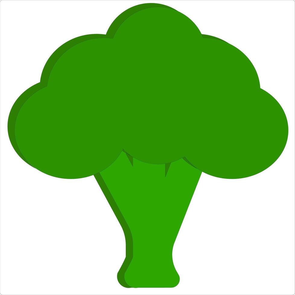 broccoli simple icon vector