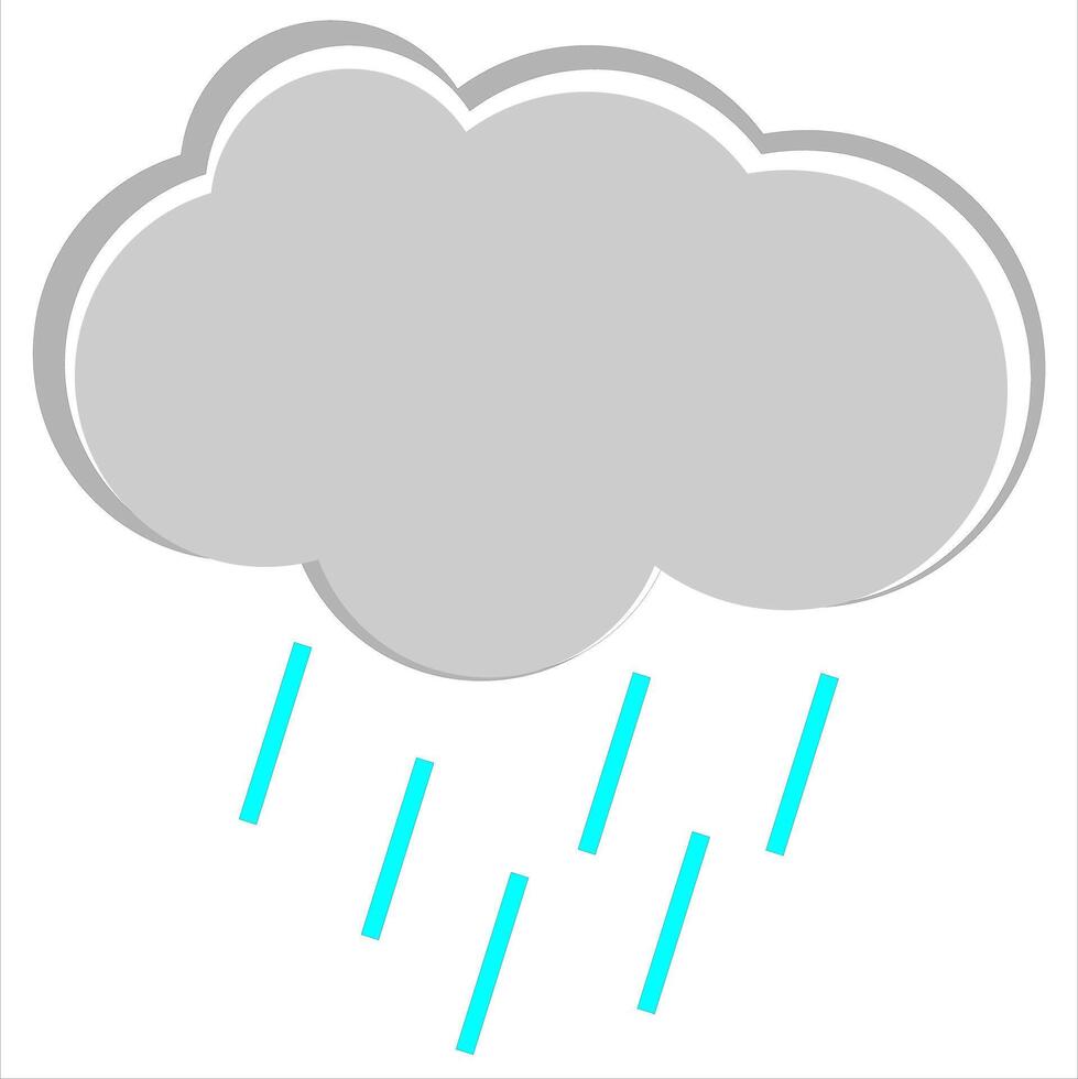 dark clouds with rain vector