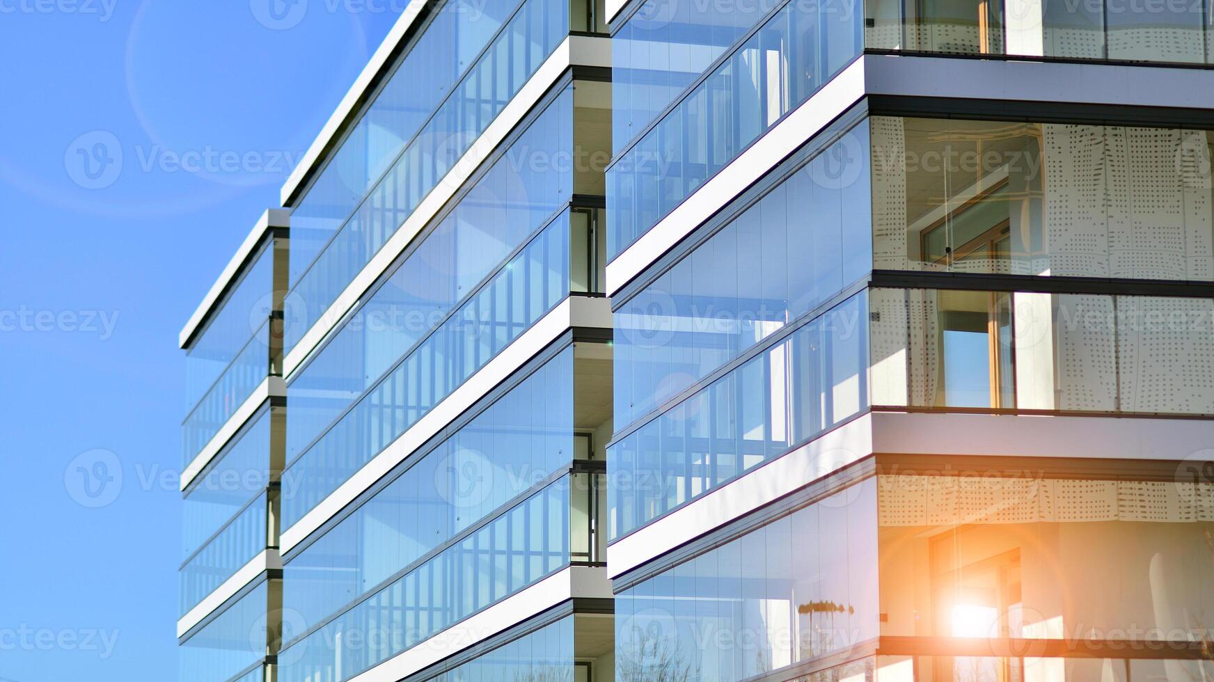 Modern architecture of urban residential apartment building. Apartment building exterior, residential house facade. photo