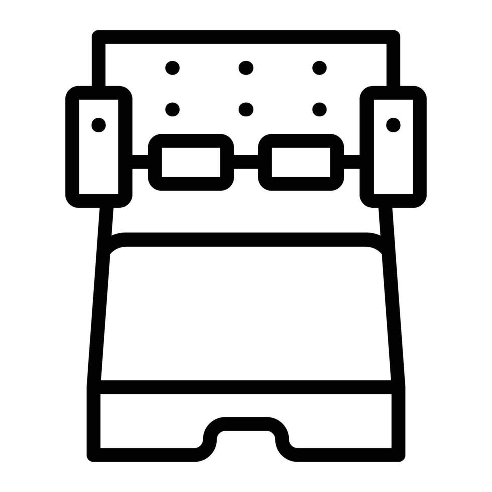 Sofa Bed Line Icon Design vector