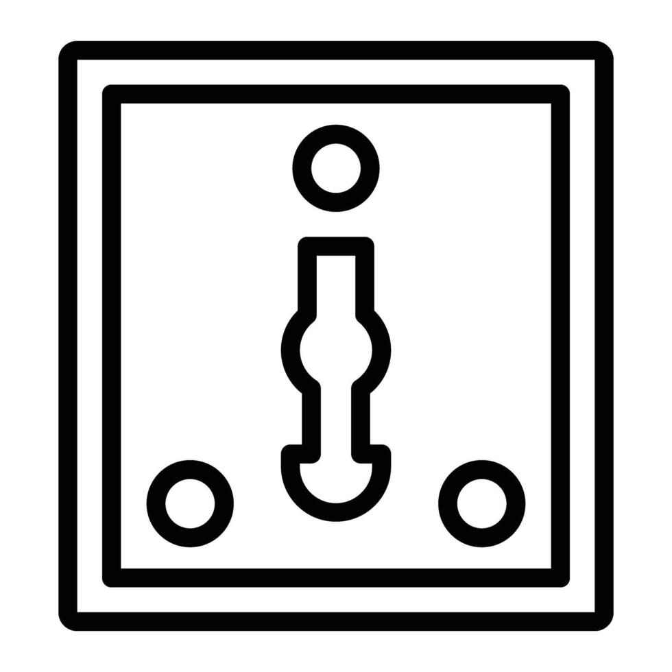 Socket Line Icon Design vector