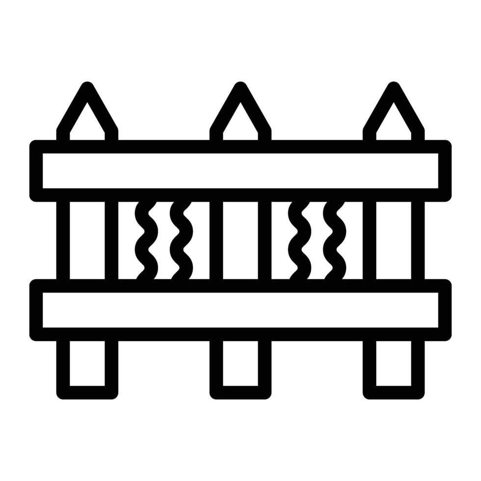 Fence Line Icon Design vector