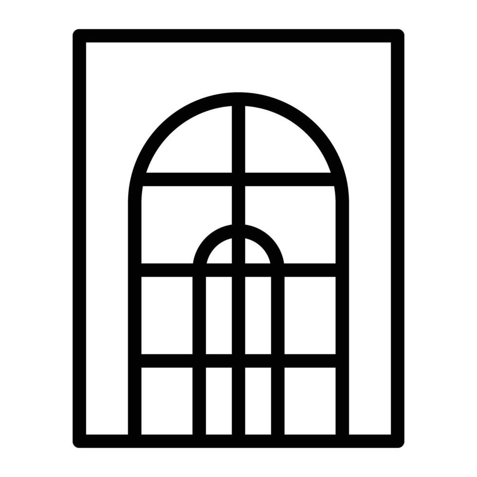 Window Line Icon Design vector