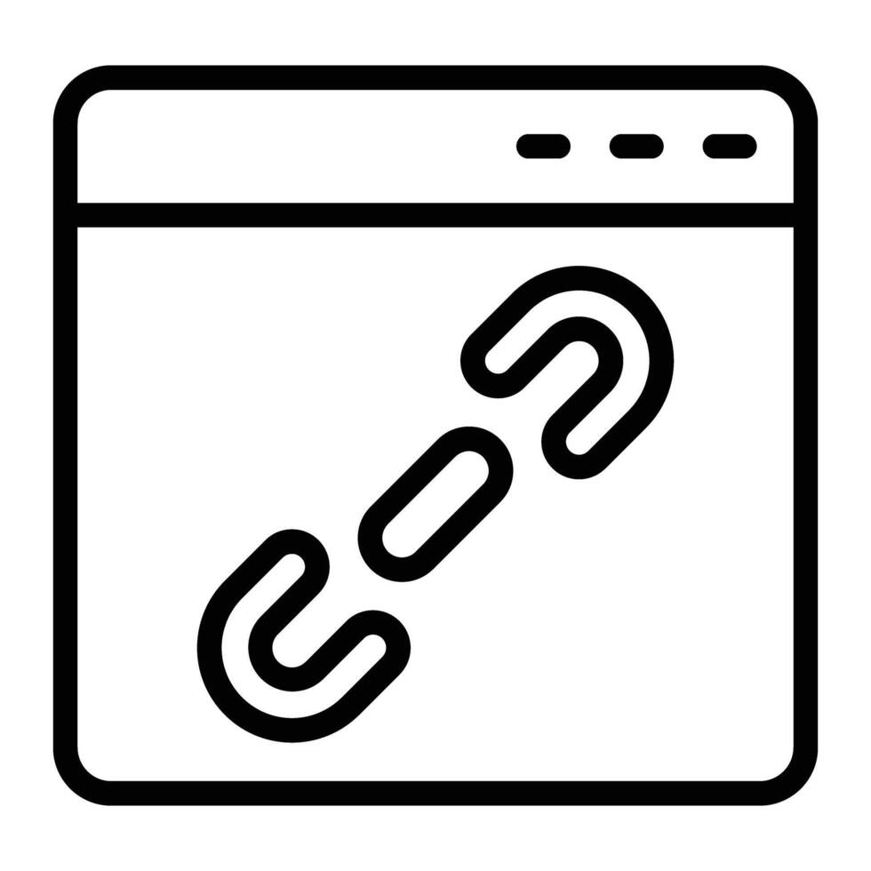 Link Line Icon Design vector