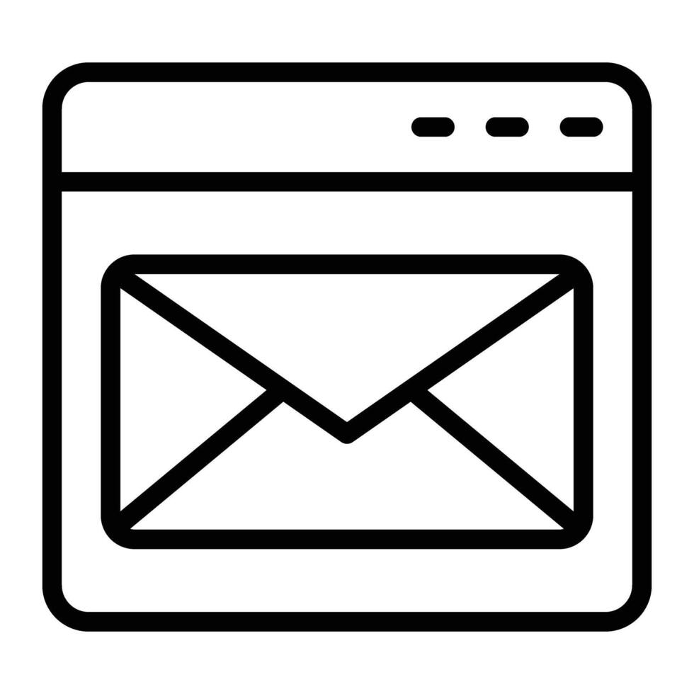 Email Line Icon Design vector
