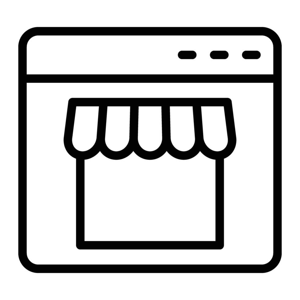 Shop Line Icon Design vector