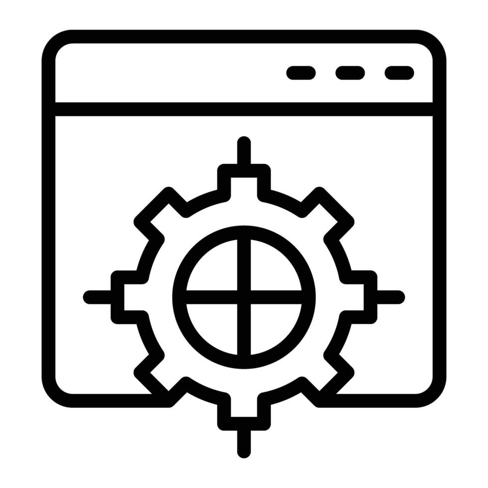 Target Line Icon Design vector