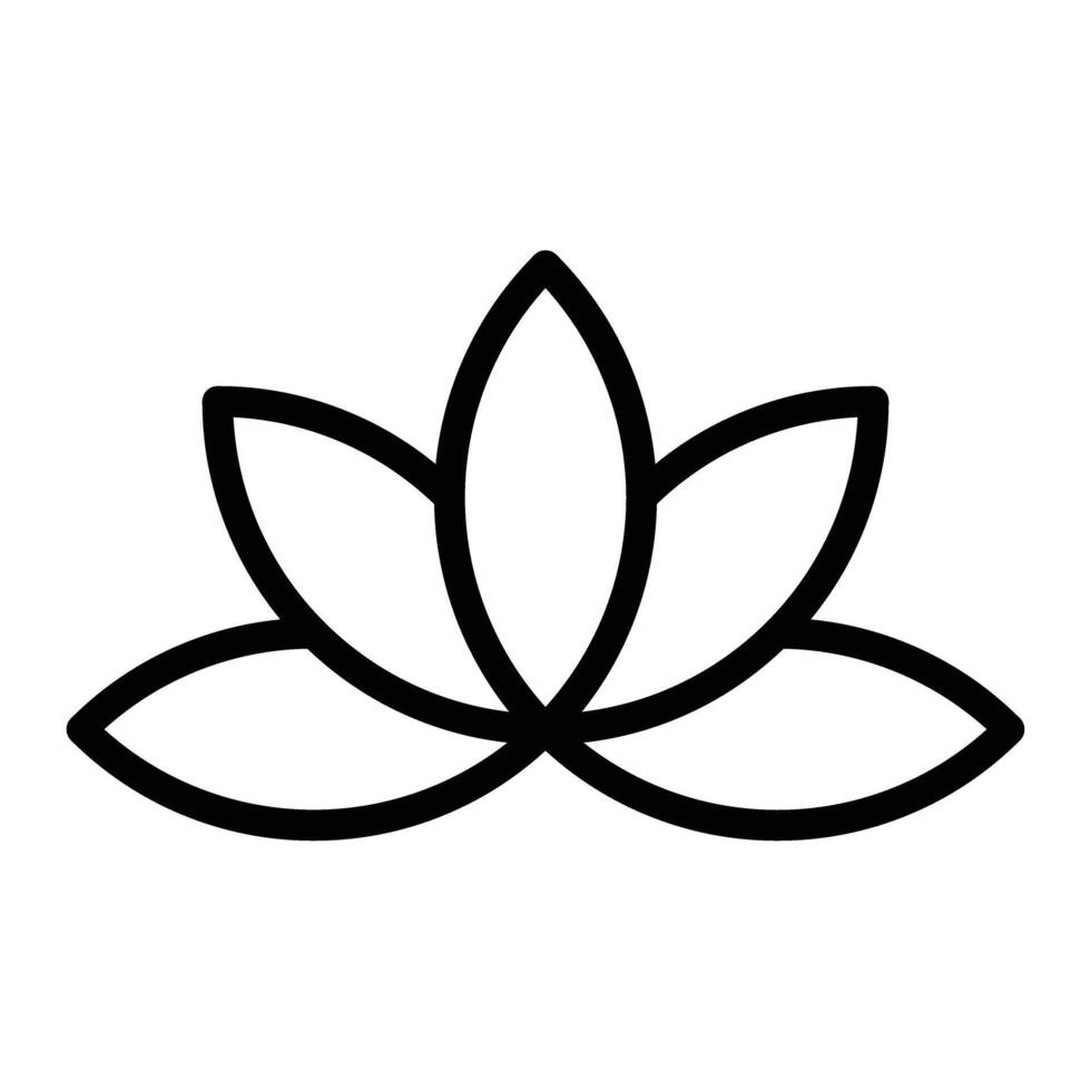 Lotus Line Icon Design vector