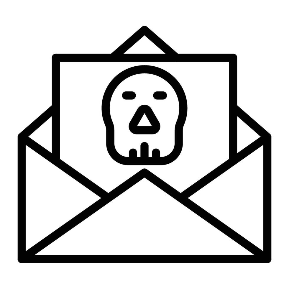 Blackmail Line Icon Design vector