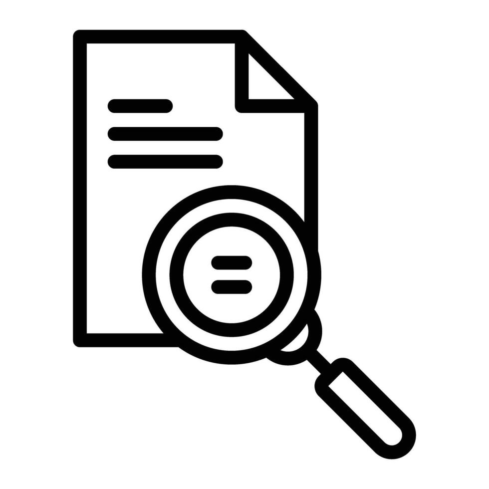 Investigation Line Icon Design vector