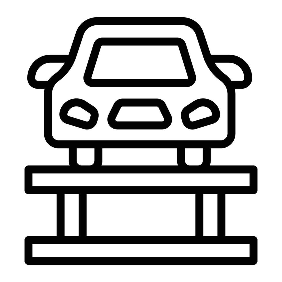 Car Lift Line Icon Design vector