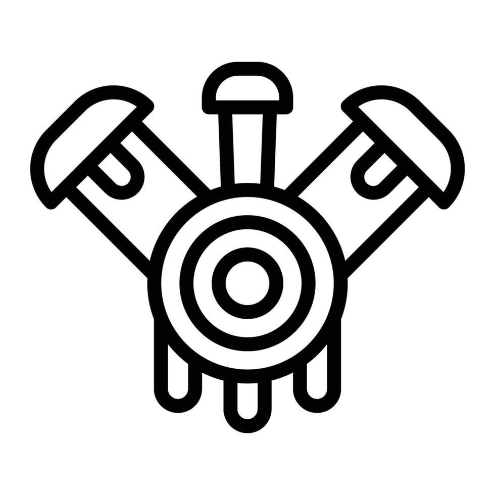 Engine Line Icon Design vector