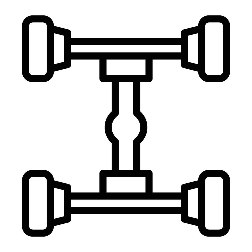Chassis Line Icon Design vector