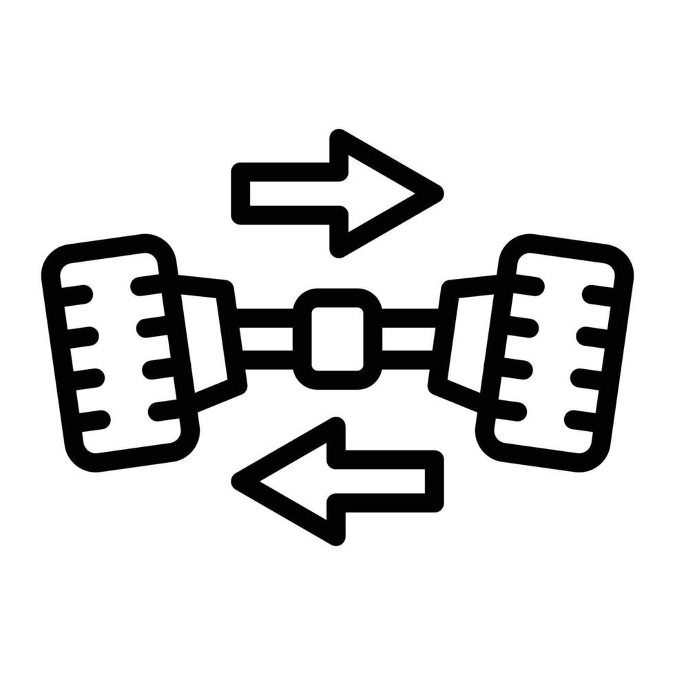 Wheel Alignment Line Icon Design vector