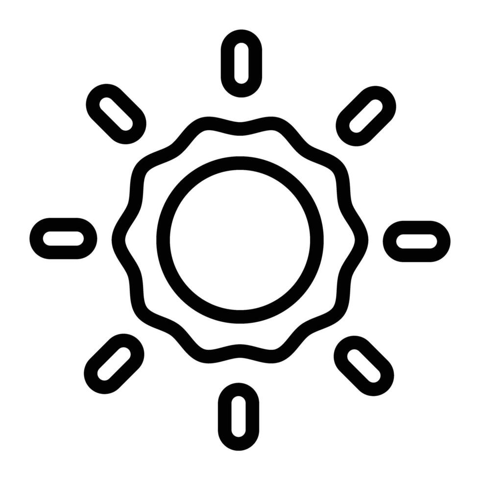 Sun Line Icon Design vector