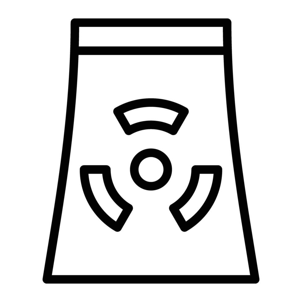 Radioactivity Line Icon Design vector