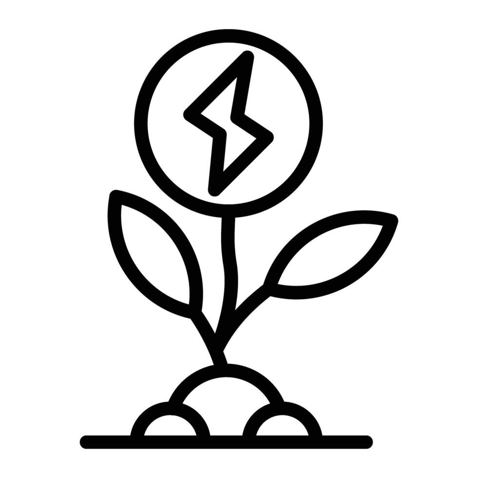 Bio Energy Line Icon Design vector