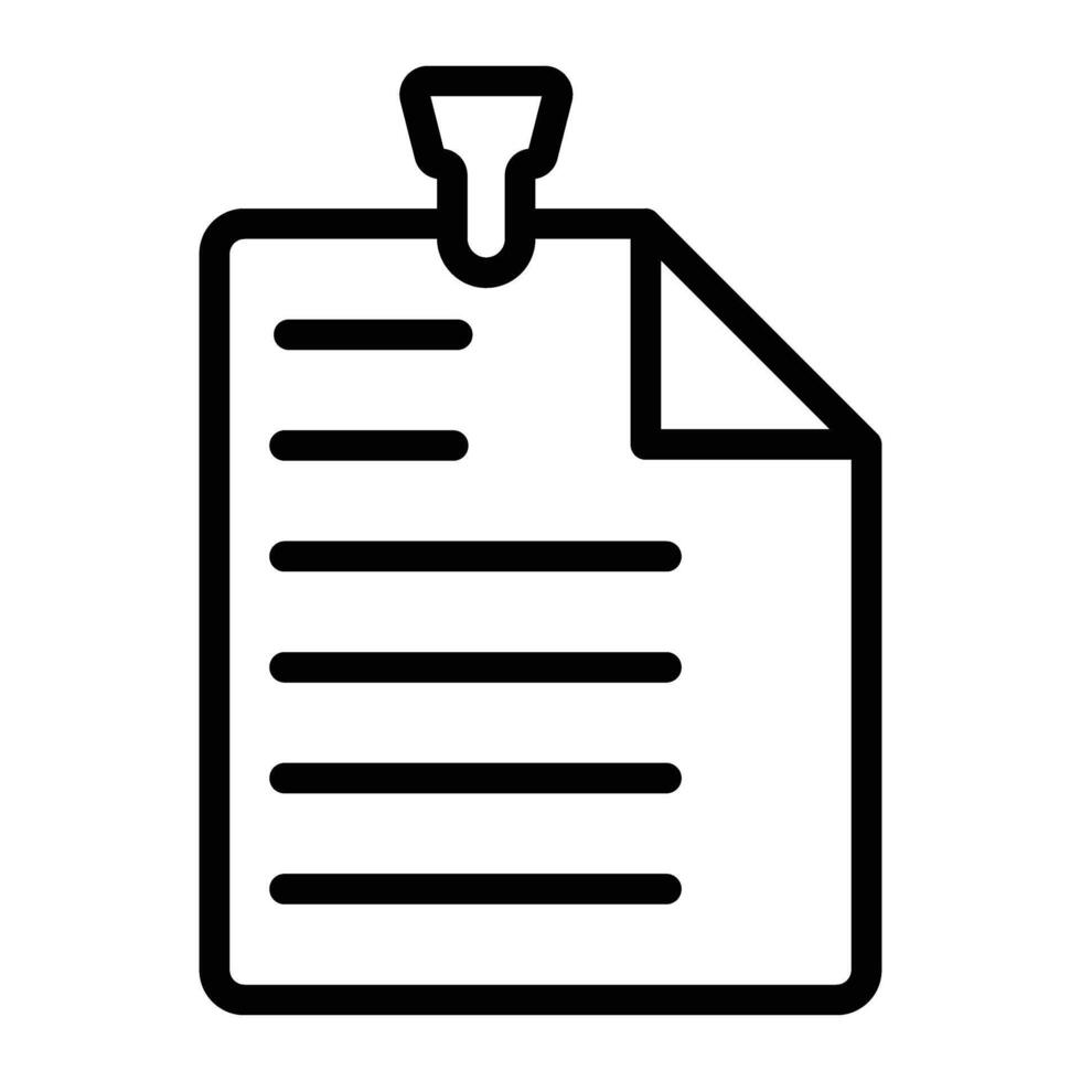 Post It Line Icon Design vector