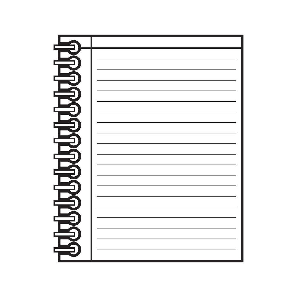 Single page of paper of diary vector