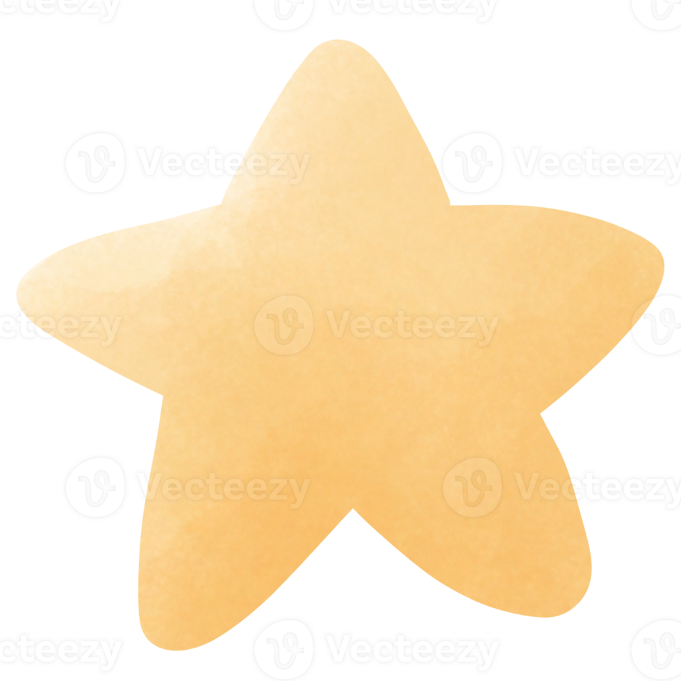 Yellow star cartoon png