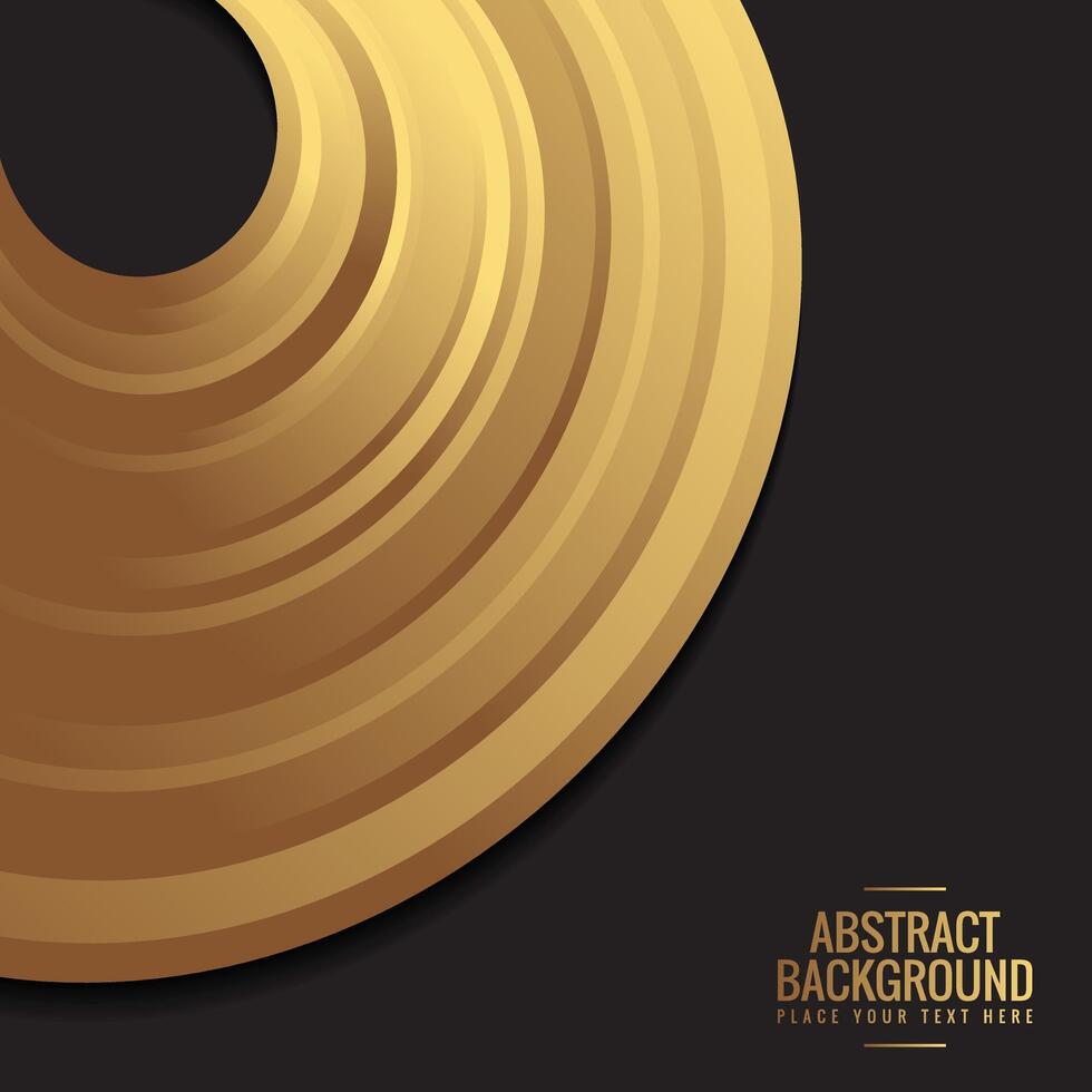 Luxury gold abstract wave design background vector