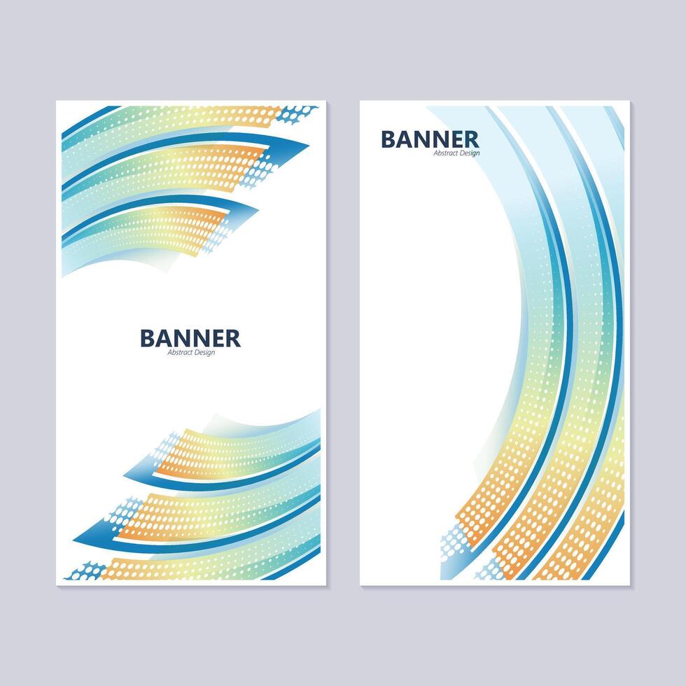colorful abstract wave banner design vector