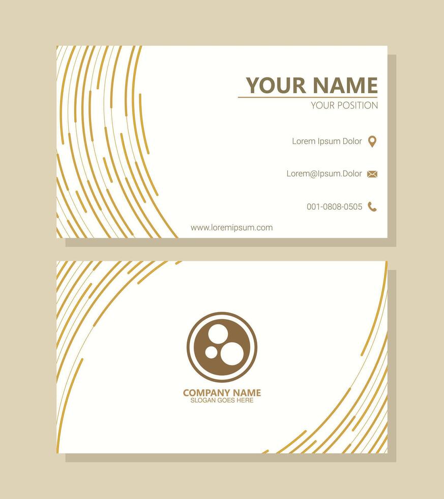 modern business card design with abstract lines vector
