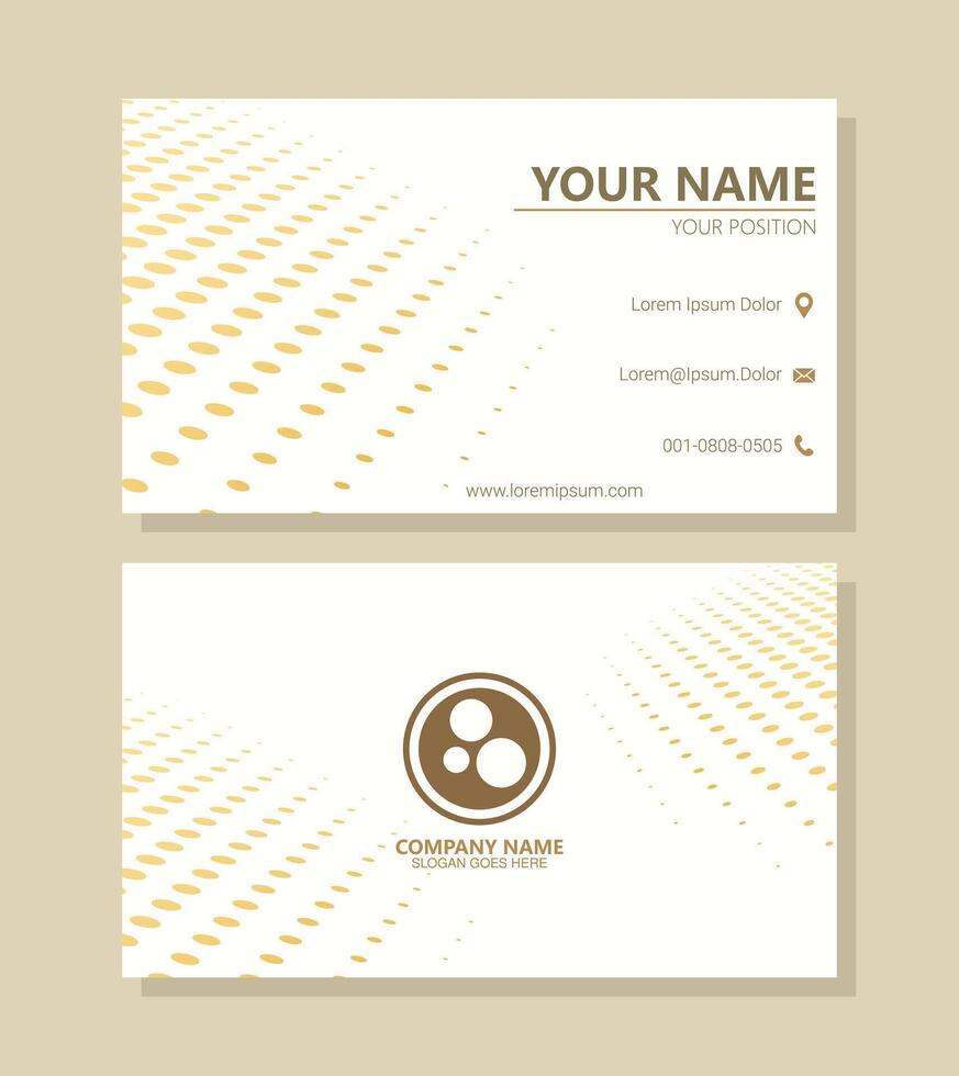Orange dot abstract business card template vector