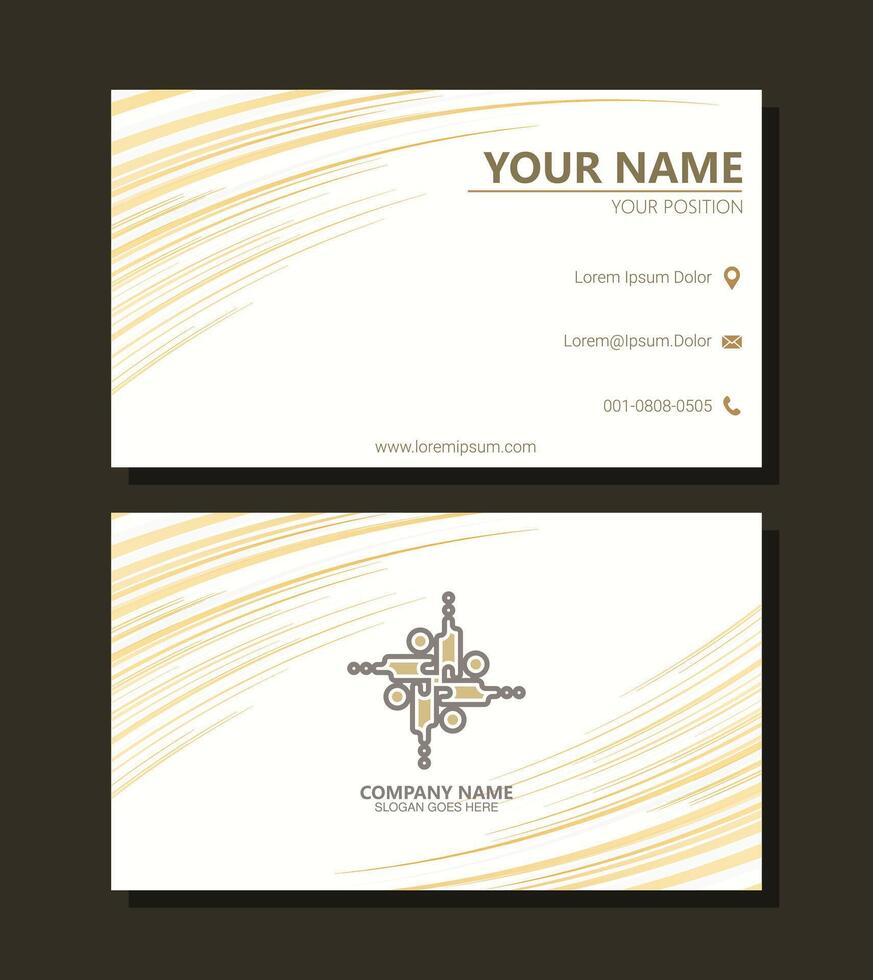 modern business card design with abstract lines vector