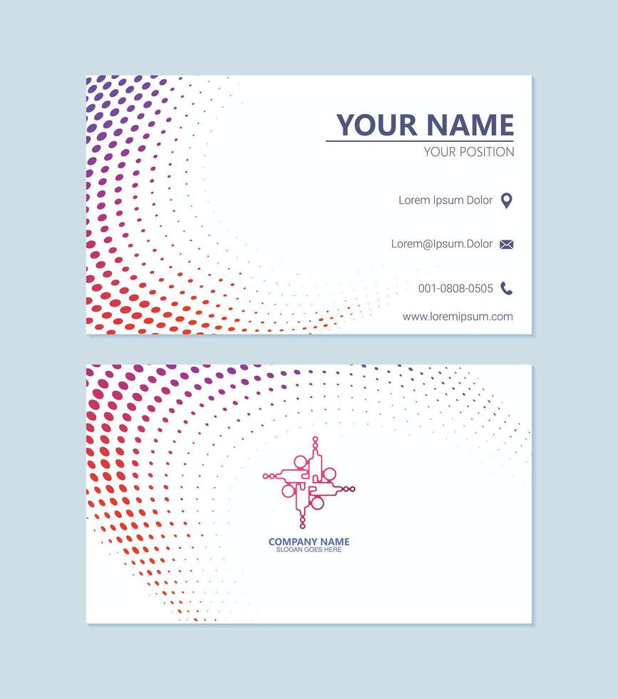 modern business card design with abstract dot vector
