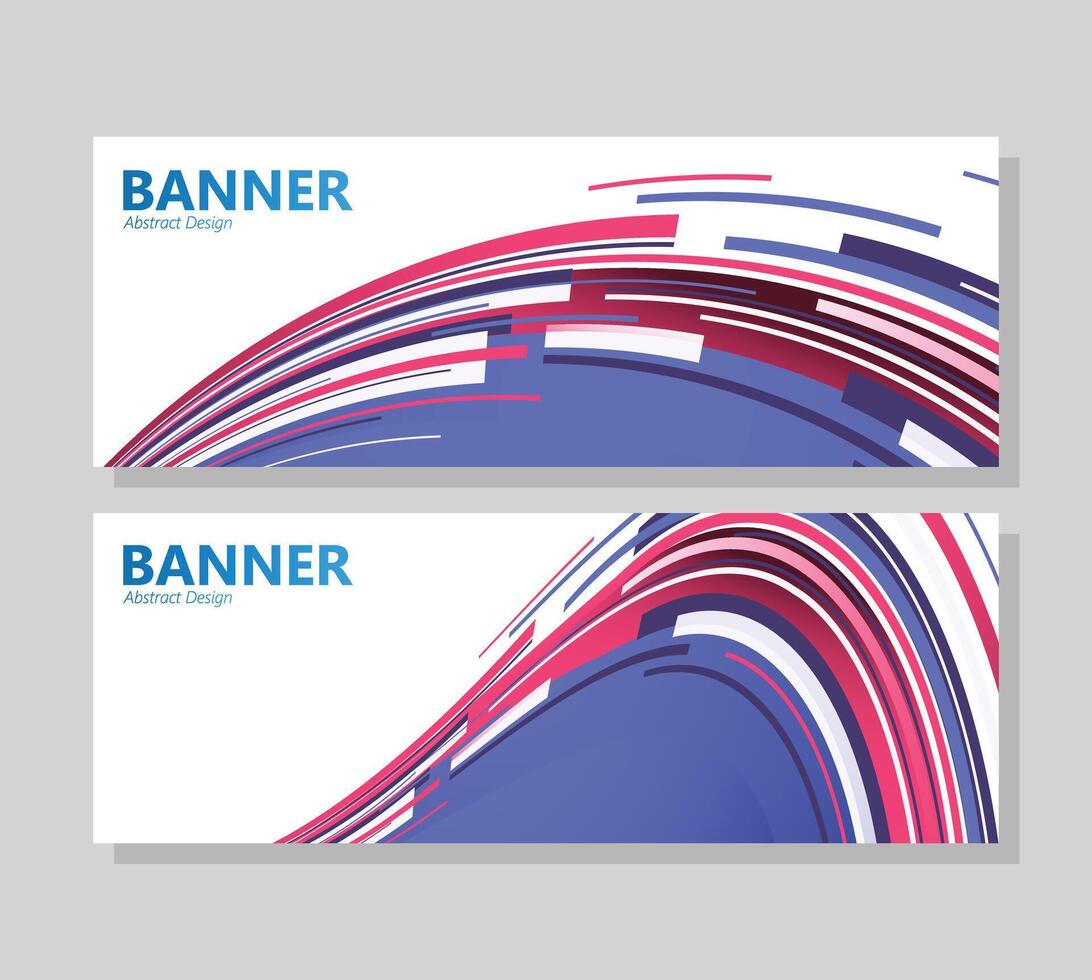 colorful abstract wave banner design vector