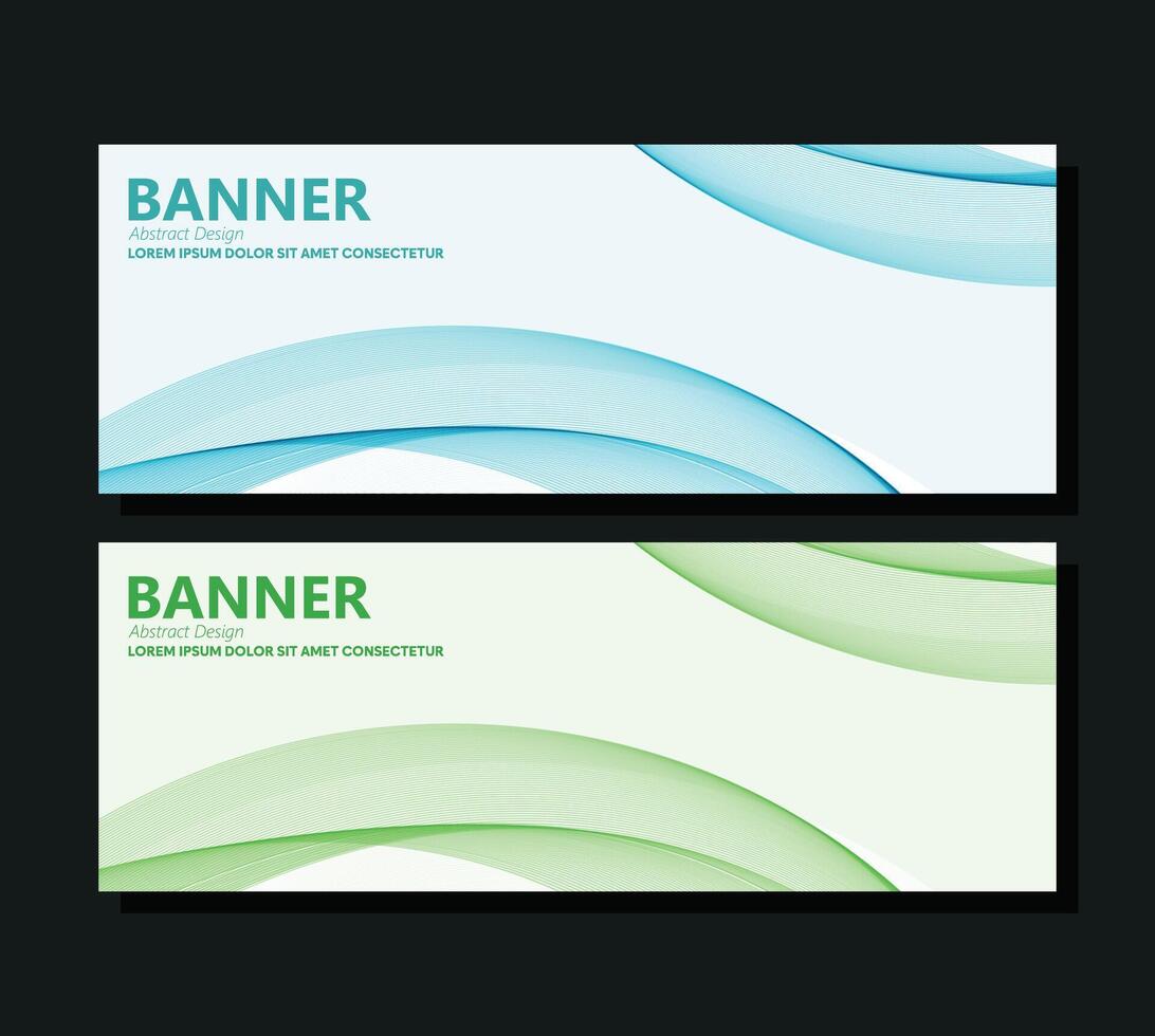 Line abstract wave banner design vector