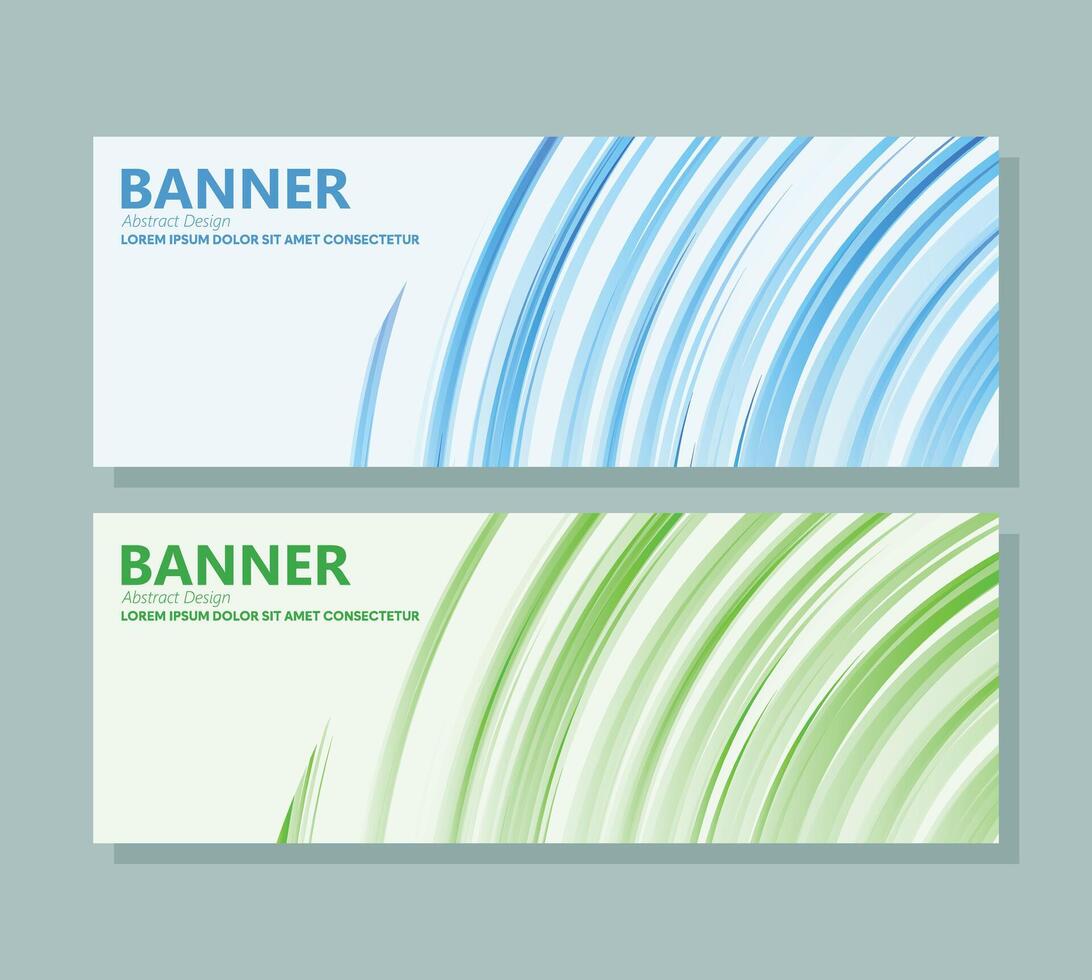 Line abstract wave banner design vector