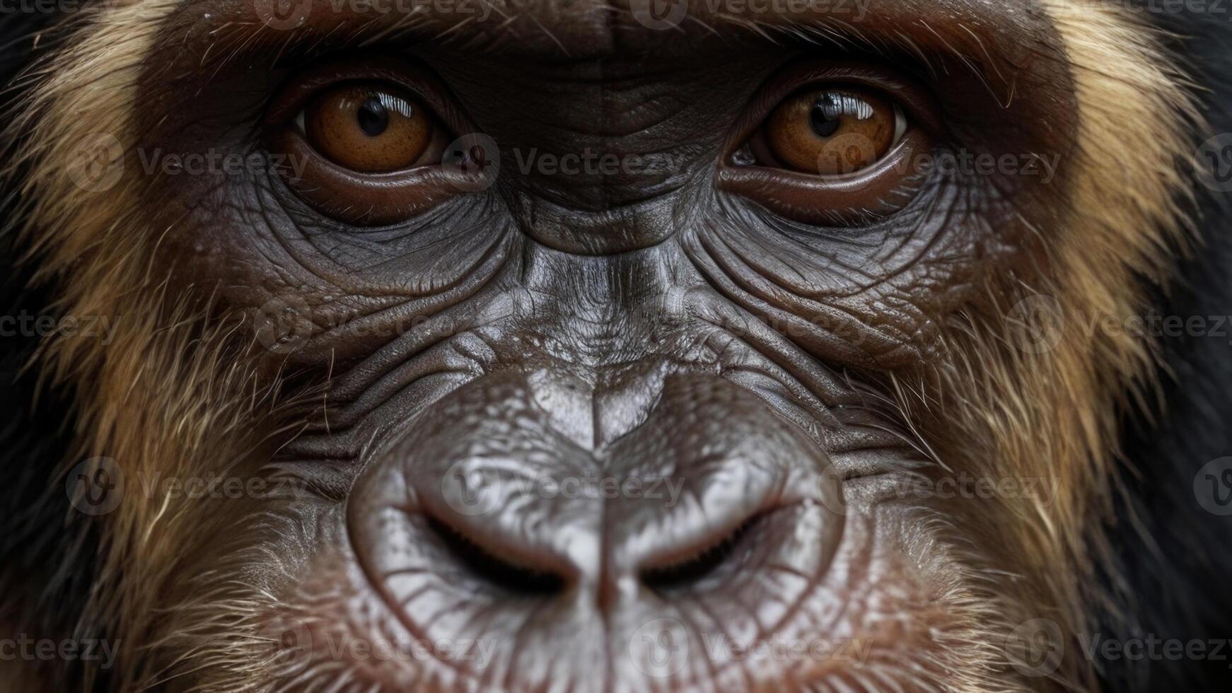 Close up ape face photo